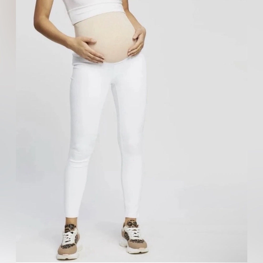SPANX Mama Maternity Ankle Jean-ish® White Leggings Jeggings Size Large New NWT